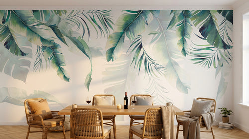 Design SD0116 — Papier peint Palmier Tropical Vert - Collection 1 — Novomur