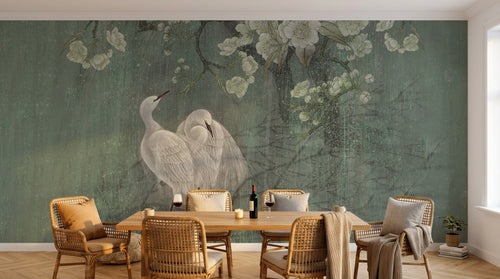 Design SD0551 — Papier peint Magnolia & Oiseaux — Novomur