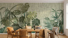 Design SK0055 — Papier peint Palmier Tropical Vert - Collection 2 — Novomur