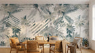 Design SK0101 — Papier peint Palmier Tropical Vert - Collection 4 — Novomur