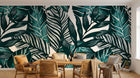 Design SK0671 — Papier peint Palmier Tropical Vert - Collection 2 — Novomur