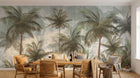 Design SK0694 — Papier peint Palmier Tropical Vintage Sépia — Novomur