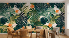 Design SK0856 — Papier peint Palmier Tropical Pop Art Vif — Novomur