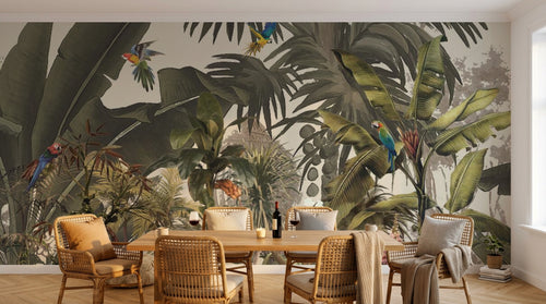 Design SL0006 — Papier peint Palmier Tropical & Jungle Dense — Novomur