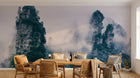 Design SL0531 — Papier peint Paysage karstique chinois pics brume — Novomur