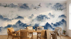 Design SL0635 — Papier peint Nuages montagnes grues paysage chinois — Novomur
