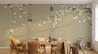 Design ZX0198 — Papier peint Branches fleuries oiseaux cage chinoiserie — Novomur