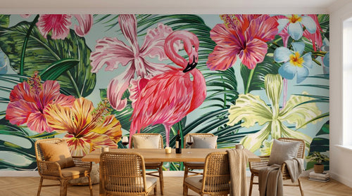 Design ZX0534 — Papier peint Palmier Tropical & Jungle Dense — Novomur