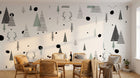 Design ZX0761 — Papier peint Sapins bois cerf scandinave enfant — Novomur