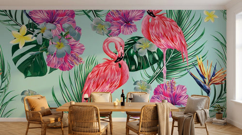 Design ZX0769 — Papier peint Palmier Tropical & Jungle Dense — Novomur