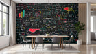 Design SL0780 — Papier peint Tableau Noir Mathématiques — Novomur