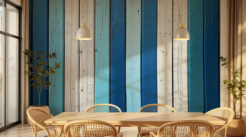 Design A0295 — Papier peint Bois Rustique Brun - Collection 1 — Novomur
