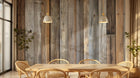 Design A0550 — Papier peint Bois Rustique Brun - Collection 1 — Novomur