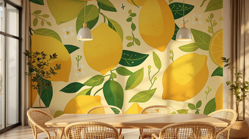 Design A0717 — Papier peint Fruits Agrumes - Collection 1 — Novomur