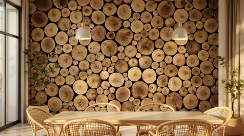 Design C0959 — Papier peint Bois Rustique Brun - Collection 2 — Novomur