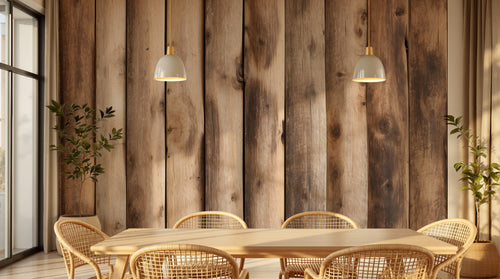 Design D0995 — Papier peint Bois Rustique Brun - Collection 2 — Novomur