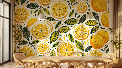 Design F0658 — Papier peint Fruits Agrumes - Collection 1 — Novomur