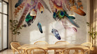 Design ZX0685 — Papier peint Plumes multicolores attrape-reves boho — Novomur