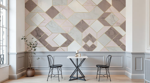 Design A0000 — Papier peint Marbre Géométrique — Novomur