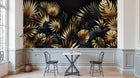 Design A0060 — Papier peint Palmier Tropical Doré Luxe - Collection 2 — Novomur