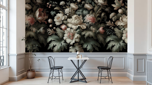 Design A0107 — Papier peint Floral Vintage Baroque — Novomur