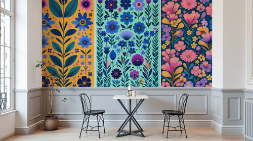 Design A0116 — Papier peint Floral Vintage Baroque — Novomur