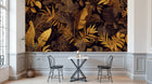 Design A0132 — Papier peint Palmier Tropical Doré Luxe - Collection 2 — Novomur