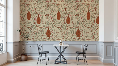 Design A0246 — Papier peint Floral Vintage Baroque — motif grand — Novomur
