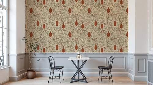 Design A0246 — Papier peint Floral Vintage Baroque — motif standard — Novomur