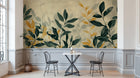 Design A0610 — Papier peint Botanique Feuilles Dorées — Novomur