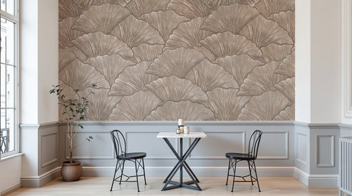 Design C0658 — Papier peint Art Déco Éventails et Or - Collection 1 — Novomur