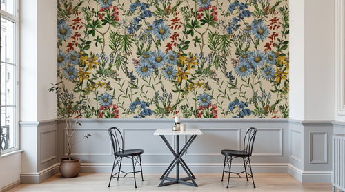 Design D0220 — Papier peint Coquelicots et Fleurs Sauvages — Novomur