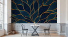 Design D0450 — Papier peint Art Déco Éventails et Or - Collection 1 — Novomur