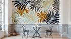 Design D0799 — Papier peint Palmier Tropical Doré Luxe - Collection 1 — Novomur
