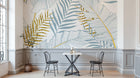 Design D0837 — Papier peint Palmier Tropical Doré Luxe - Collection 1 — Novomur