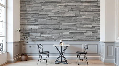 Design D0997B — Papier peint Texture Pierre et Béton — Novomur