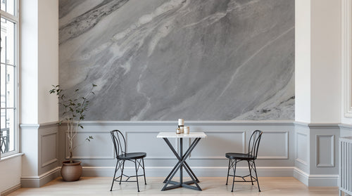 Design SK0053 — Papier peint Marbre Blanc Classique - Collection 2 — Novomur