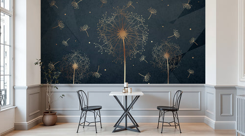 Design SK0441 — Papier peint Art Déco Éventails et Or - Collection 2 — Novomur