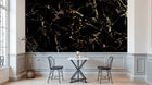 Design SL0034 — Papier peint Marbre noir veines dorees — Novomur