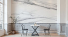 Design SL0412 — Papier peint Marbre Carrara veines grises fluides — Novomur