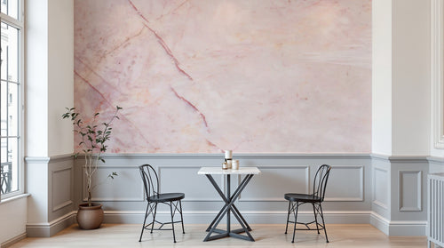 Design ZX0670 — Papier peint Marbre rose poudre veines — Novomur