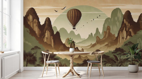 Design A0055 — Papier peint Paysage Montagne Minimaliste - Collection 2 — Novomur