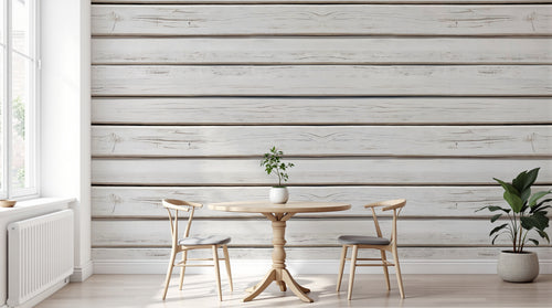 Design A0084 — Papier peint Bois Rustique Blanchi — Novomur