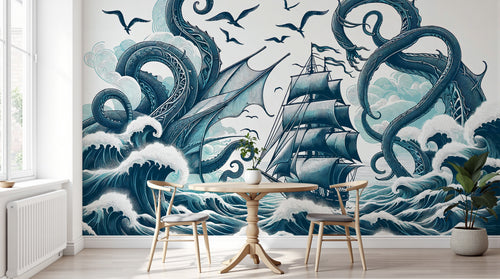 Design A0123 — Papier peint Mont Fuji et Hokusai — Novomur