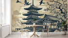Design A0579 — Papier peint Mont Fuji et Hokusai — Novomur