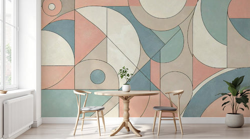 Design A0758 — Papier peint Géométrique Triangles et Losanges - Collection 1 — Novomur