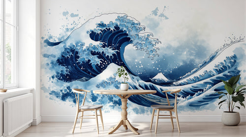 Design A0925 — Papier peint Mont Fuji et Hokusai — Novomur