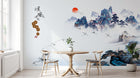 Design C0870 — Papier peint Asie Encre Bleue — Novomur