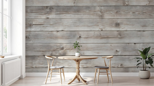 Design D0888 — Papier peint Bois Rustique Blanchi — Novomur