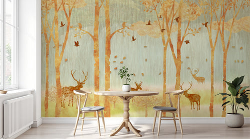 Design FC314 — Papier peint Forêt Pins et Sapins - Collection 2 — Novomur
